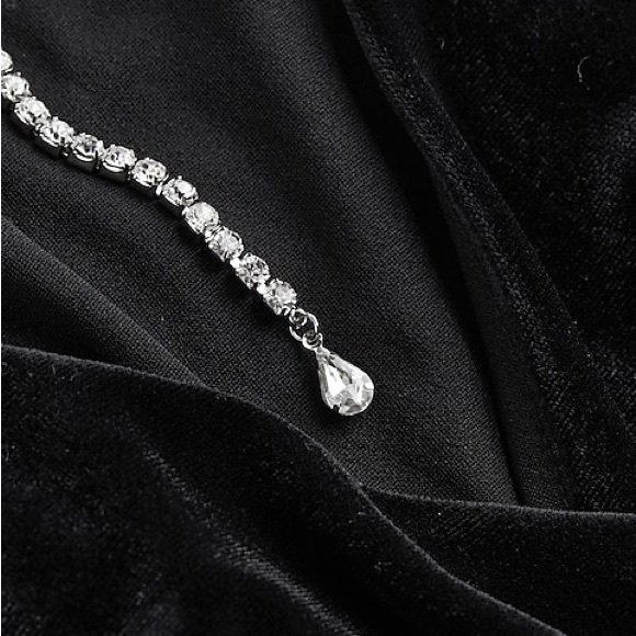 Express | Velvet Open Back Jumpsuit | Size M - Picture 8 of 9